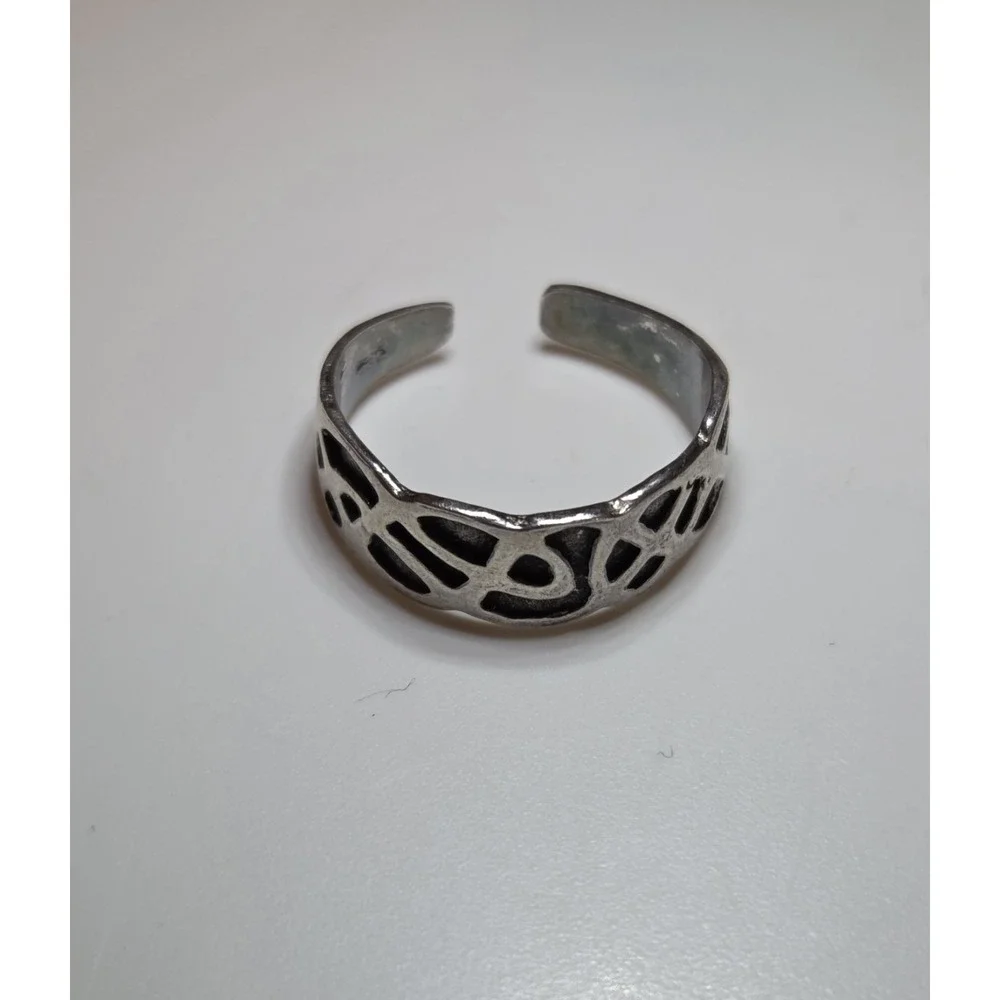 Vintage Sterling Silver Celtic Knot Toe Ring Adjustable‎
